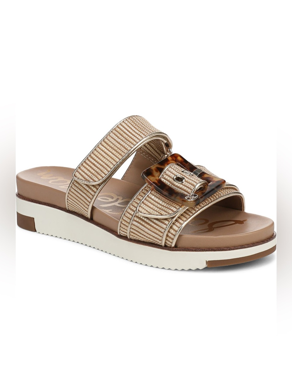 NEW SAM EDELMAN ADRIANNA TWO STRAP SANDALS IN SUNNY GOLD 10